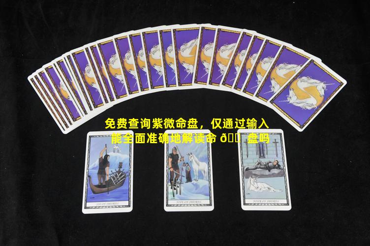 免费查询紫微命盘，仅通过输入能全面准确地解读命 🐠 盘吗